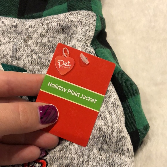 Pet Dog/cat Holiday Plaid Jacket with Truck - Picture 6 of 6